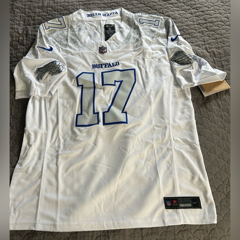 Buffalo White and Silver Jersey